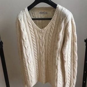 White woven Monoprix wool sweater (like new)